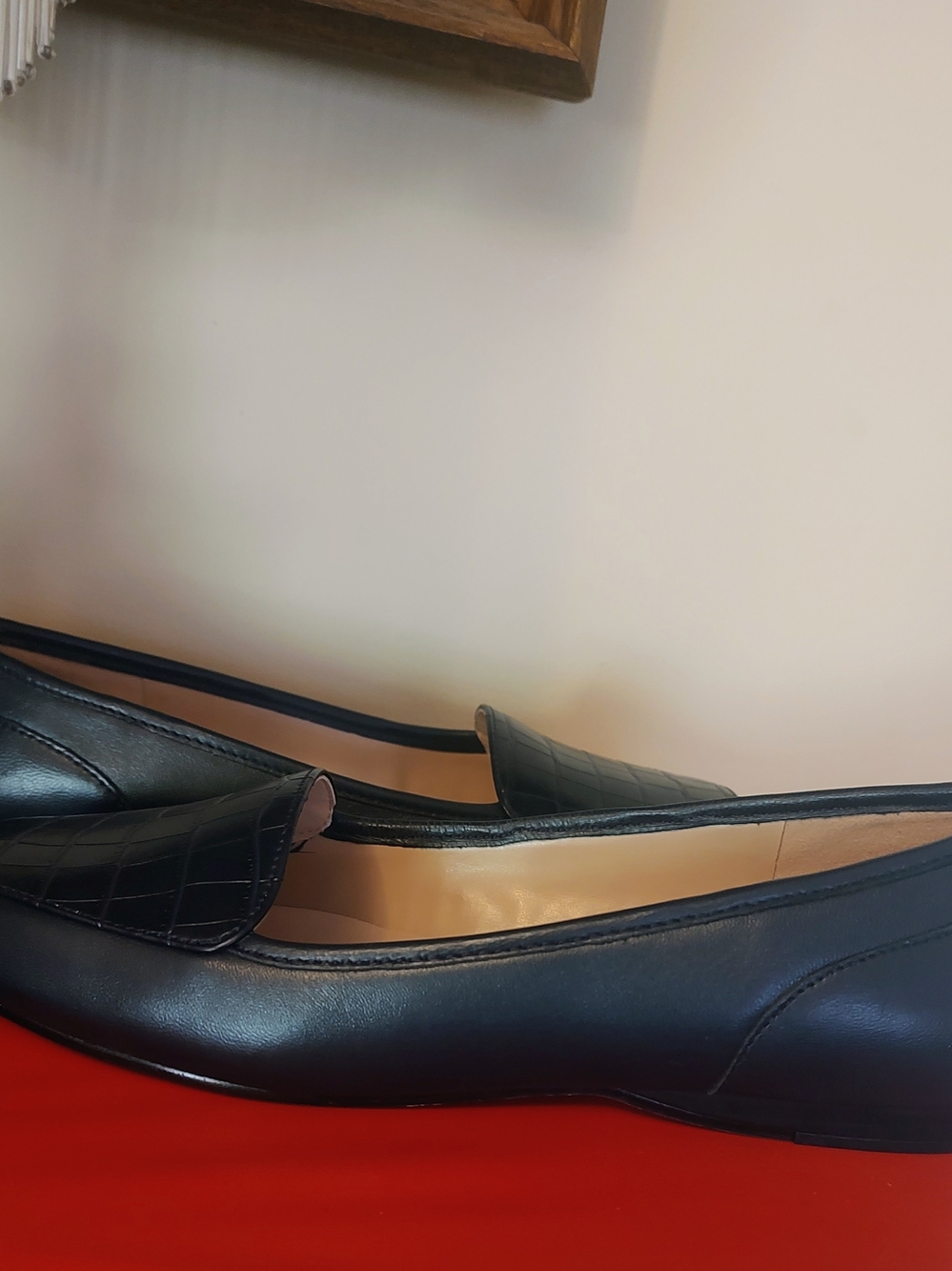 Bandolino Navy Croc-Embossed Leather Loafers for Women - Picture 3 of 7